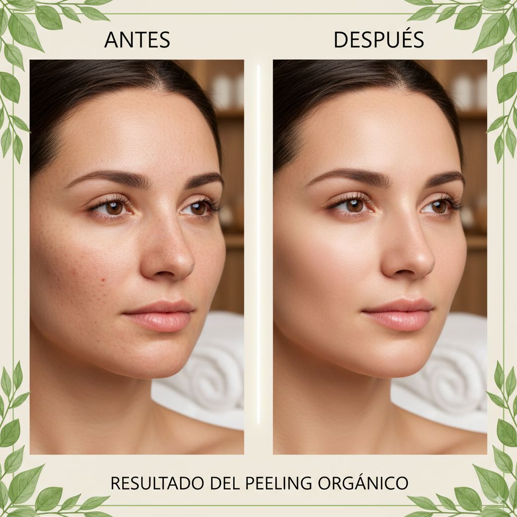 Resultado del Peeling Orgánico: Antes y Después del tratamiento en Natural Beauty Benalmádena
